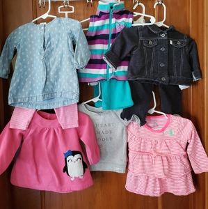 Girls 6-9 month clothing lot fall / winter